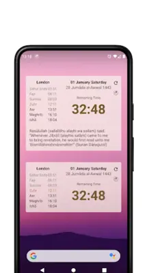 Fazilet Calendar Prayer Times android App screenshot 1